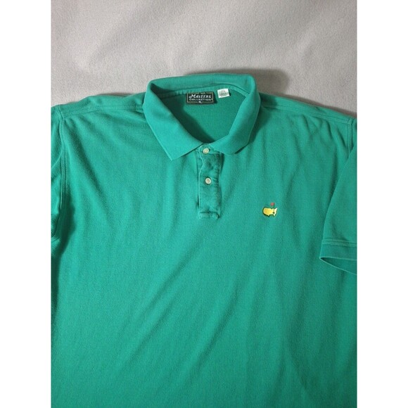 Masters Collection Polo Shirt Mens XL Green Golf Short Sleeve Logo Augusta - Picture 2 of 7